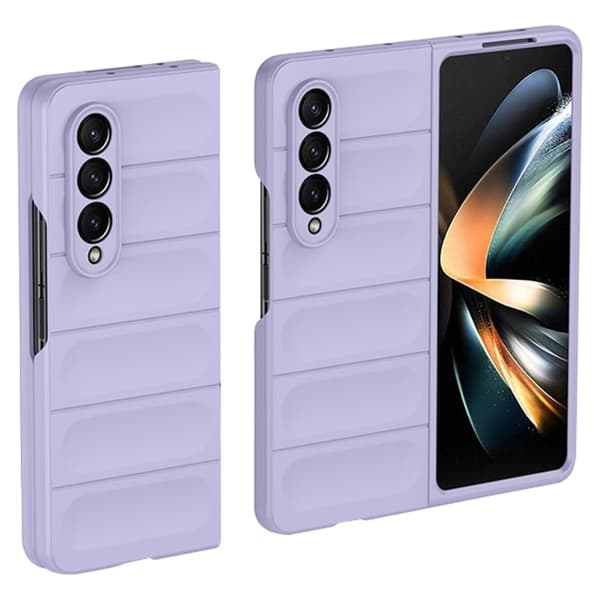 Mjukt greppformat Samsung Galaxy Z Fold4 skal - Lila