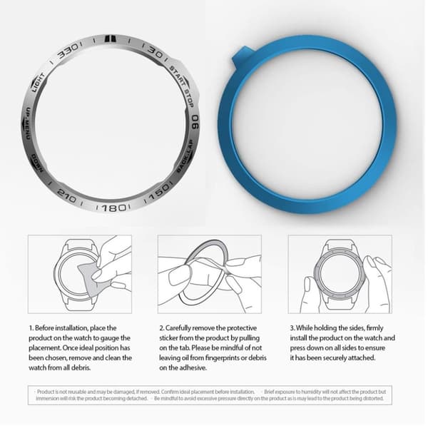 Garmin Fenix 6X rustfrit stål bezel - sølv / Style A