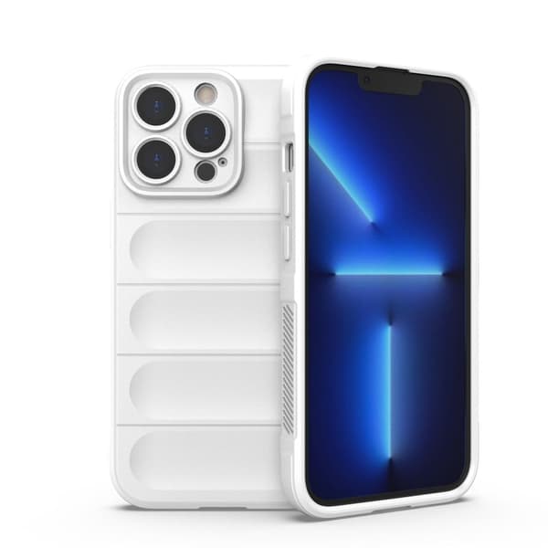 Mjukt greppformat iPhone 13 Pro skal - Vit
