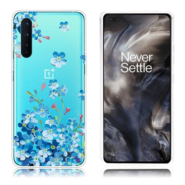 Deco Oneplus Nord Etui - Blå Blomst