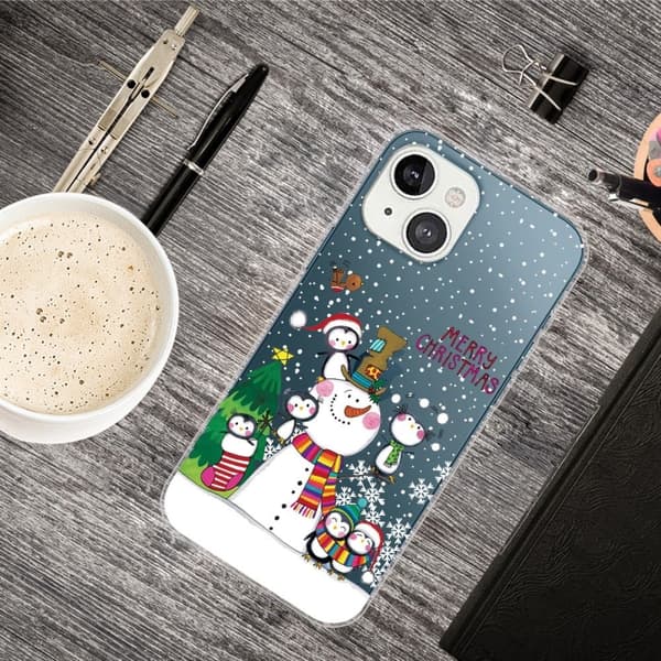 Joulun iPhone 14 Plus kotelo - Pingviini Perhe