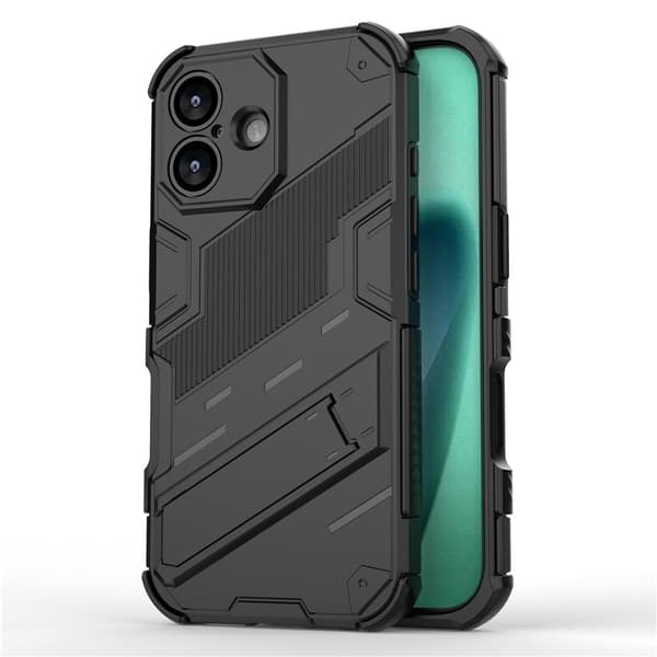 Støtsikkert hybriddeksel med et moderne preg for iPhone 17 - Svart