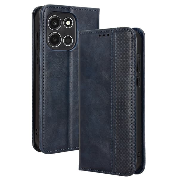 Hållbart konstläder OnePlus Turbo 6 fodral med plånbok - Blå