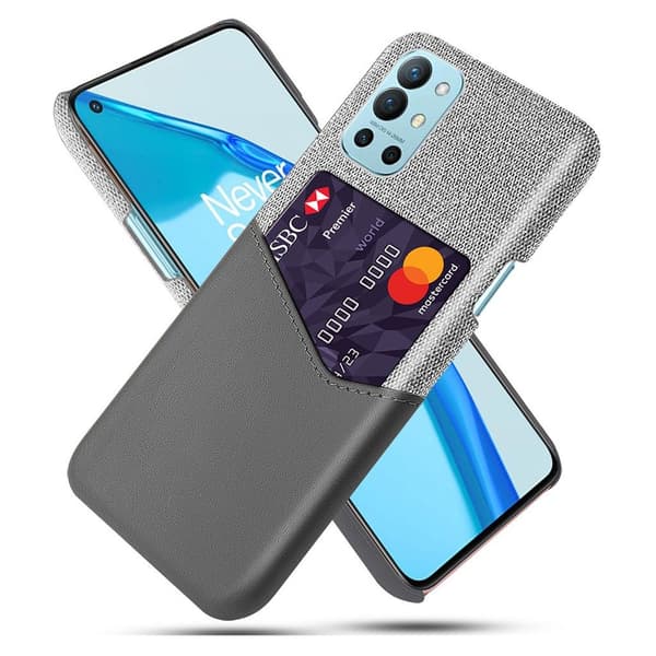 Bofink OnePlus 9R skal med korthållare - Silver/Grå
