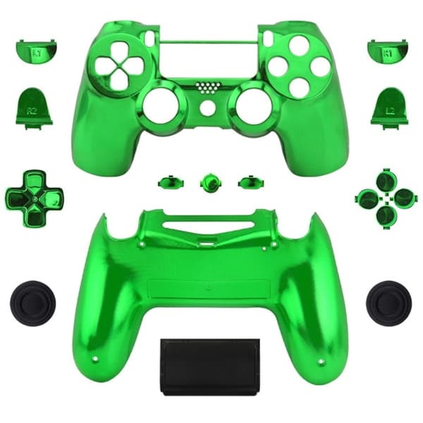 DATA FROG Sony PS4 Slim PS4 JDM-040 Controller Grip Housing Shell Button Cover Cap - Grøn