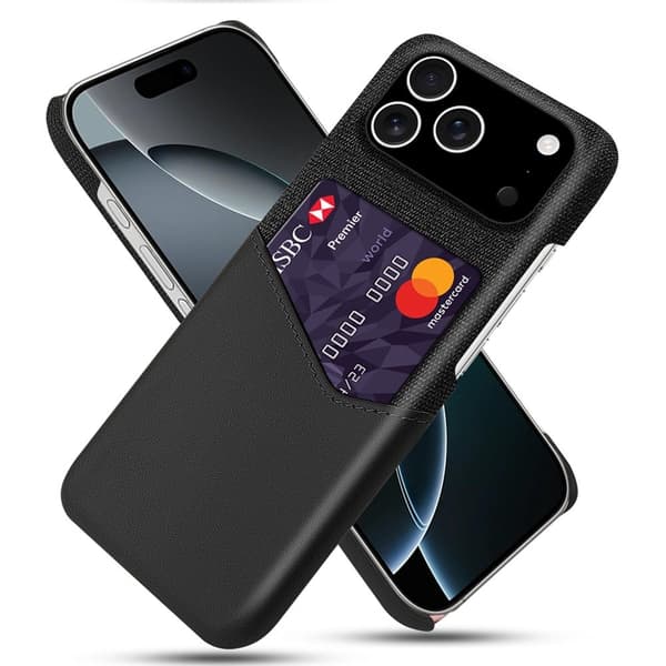 Bofink iPhone 17 Pro cover med kortholder - Sort