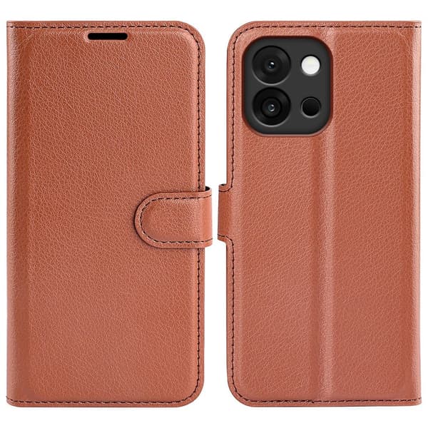 Klassisk OnePlus 13T flip etui - Brun