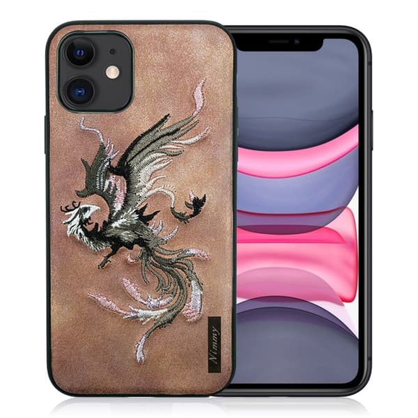 Nimmy Drage iPhone 11 Deksel Brodert - Rosa