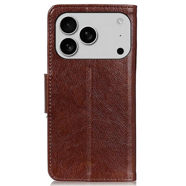 Neptune Læder iPhone 17 Pro Max Flip etui - Brun