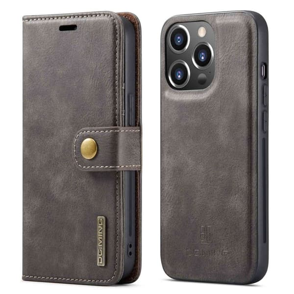 DG.Ming iPhone 14 Pro Max 2-in-1 Lommebok Etui - Grå