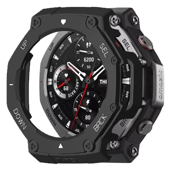Huami Amazfit T-Rex 3 Watch Case Drop-Proof Hard PC Cover - Sort / Hvid