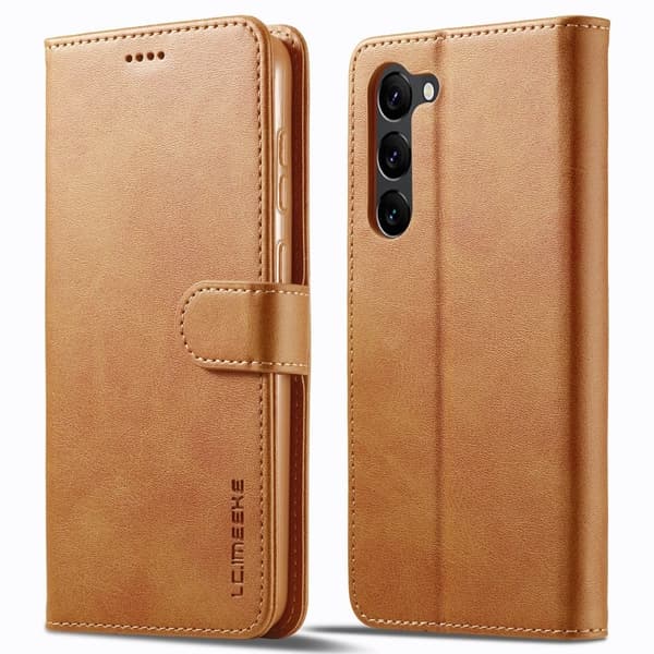LC.IMEEKE Samsung Galaxy S23 Plus Flippetui - Lysebrun