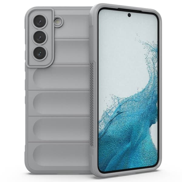 Blødt grebsformet cover til Samsung Galaxy S22 - Sølv/Grå