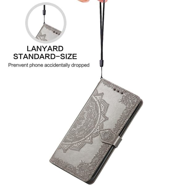 Mandala Sony Xperia 10 III Flip Etui - Grå