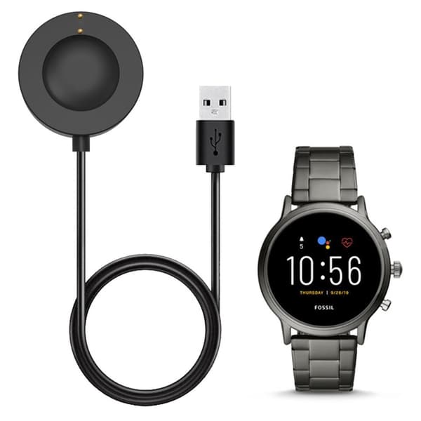 1 m magnetisk USB-opladerkabel til Fossil-ur - Sort