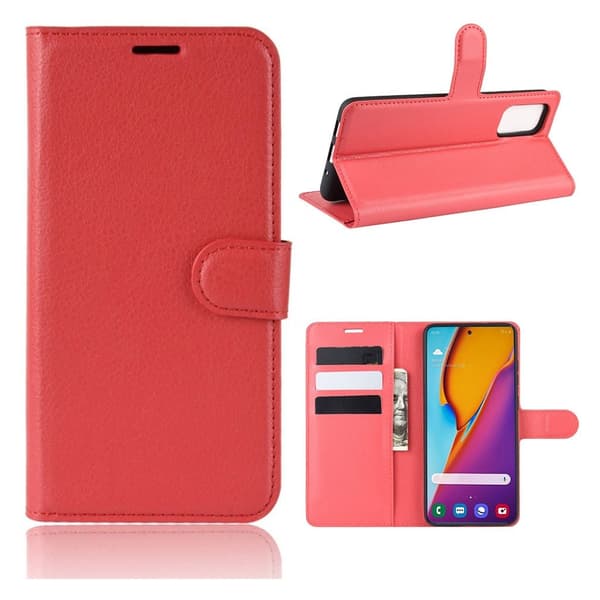 Classic Samsung Galaxy S20 Plus flip kuoret - Punainen