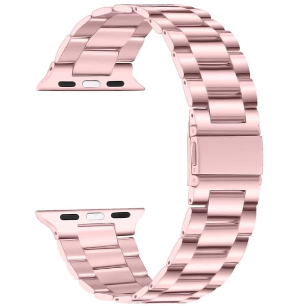 Apple Watch (41 mm) urrem i rustfrit stål - Lyserød Rose