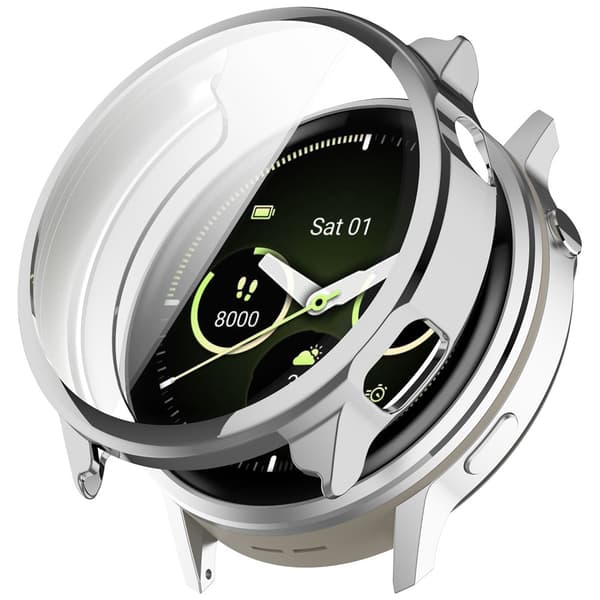 Garmin Venu 4 45 mm fleksibelt urdeksel med full dekning - Sølv