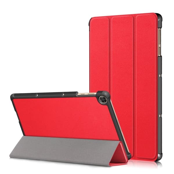 Tri-fold skinnstativveske for Huawei MatePad T10 - Rød