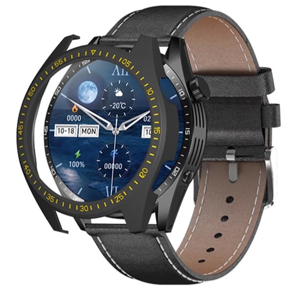 Aigo G20 Watch Case Drop-Proof Hard Scratch Resistant Cover - Sort / Gul