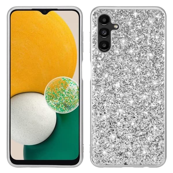 Glitter Samsung Galaxy A54 Etui - Sølv
