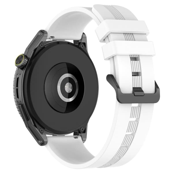 22 mm universal urrem i struktureret silikone - Hvid
