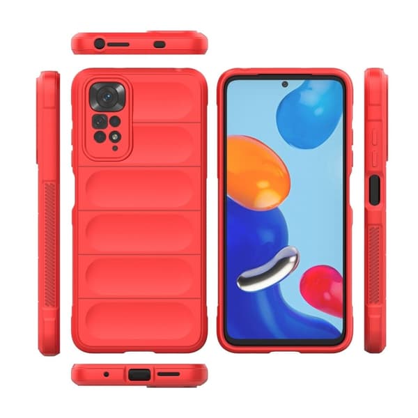 Mjukt greppformat Xiaomi Redmi Note 11S / Xiaomi Redmi Note 11 skal - Röd