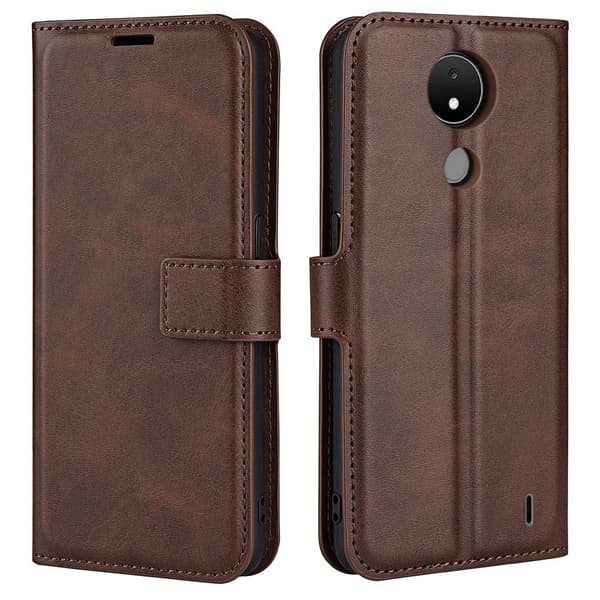 Lompakko Nahkakotelo For Nokia C21 - Ruskea