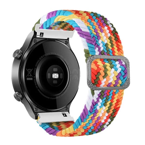 22 mm universellt nylonband med spänne - Regnbåge