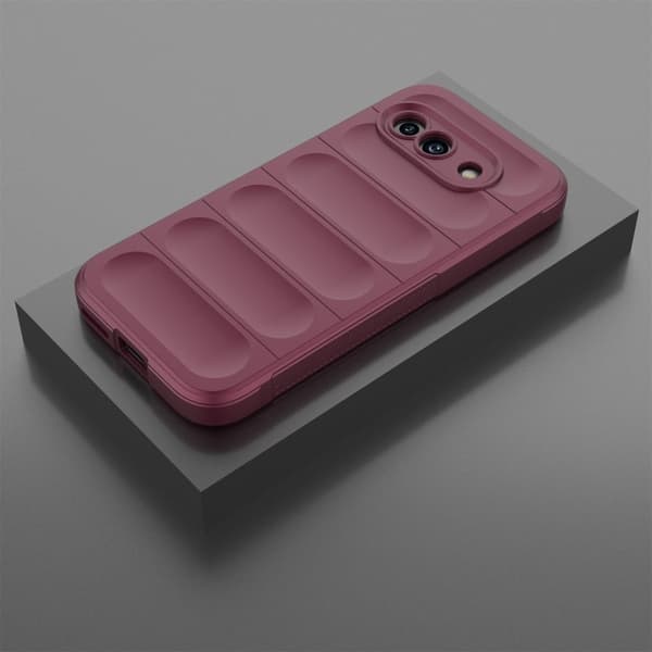 Blødt grebsformet Google Pixel 9a cover - Rødvin