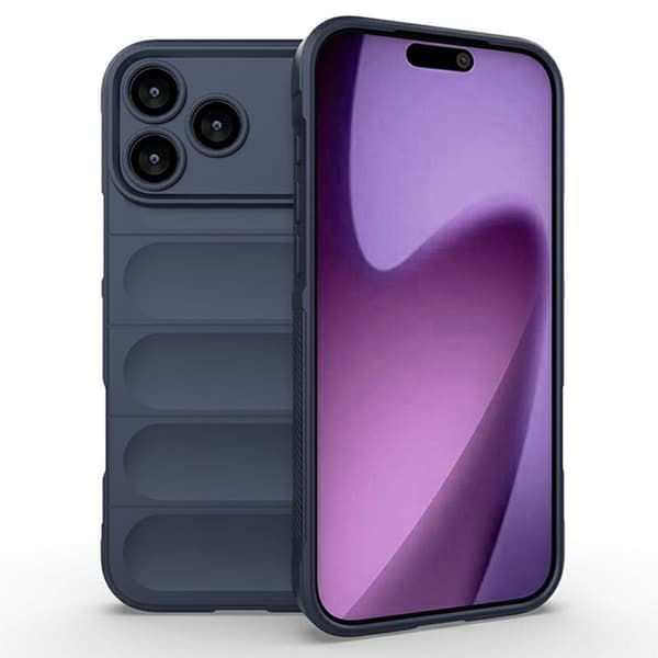 Blødt grebsformet iPhone 17 Pro Max cover - Mørkeblå