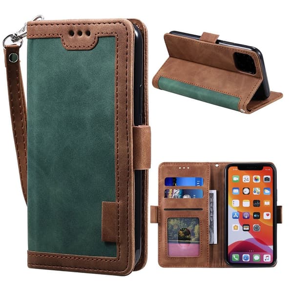 Surburbian iPhone 11 læder flip etui - Grøn