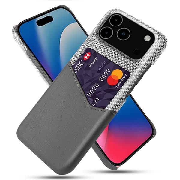Bofink iPhone 17 Pro Max korttikotelo - Harmaa