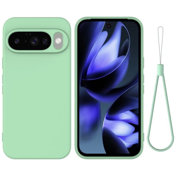 Matt flytende silikondeksel for Google Pixel 10 - Grønn