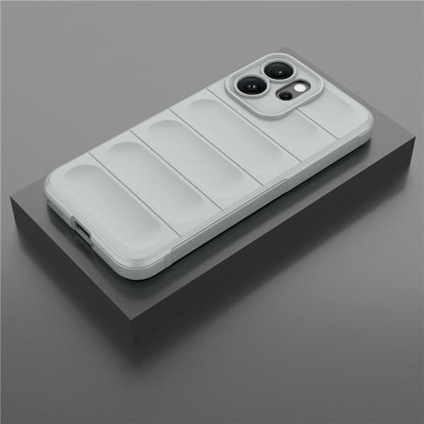 Blødt grebsformet Oppo Reno14 cover - Lysegrå