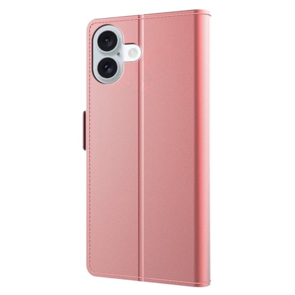 iPhone 16 etui med makeup-spejl i smart design - Rødguld