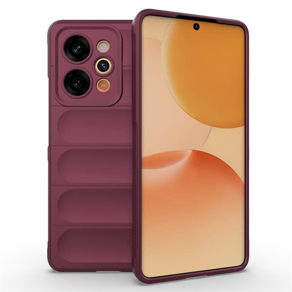 Mjukt greppformat Realme P4 Power skal - Vinröd