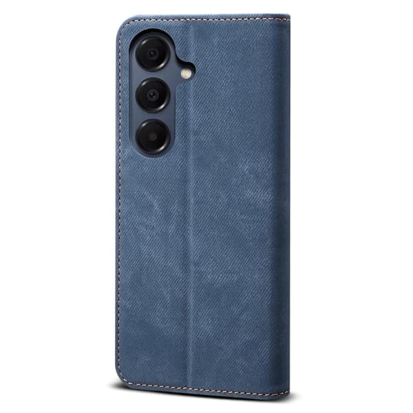 Jeans Samsung Galaxy A17 flip case - Sininen