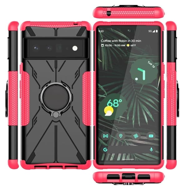 Kickstand-deksel med magnetisk ark for Google Pixel 6 Pro - Rose