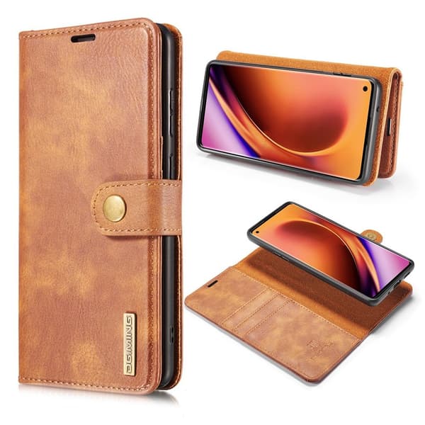 DG.MING OnePlus 8 Pro 2-in-1 Wallet Etui - Brun