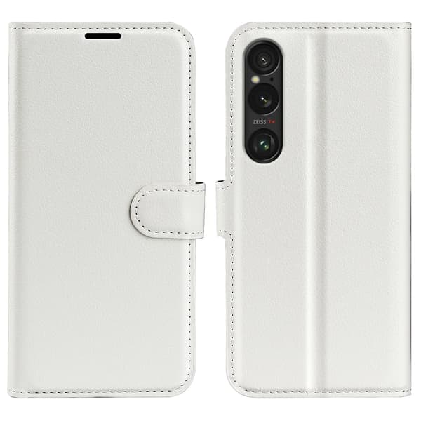 Classic Sony Xperia 1 VII flip etui - Hvit