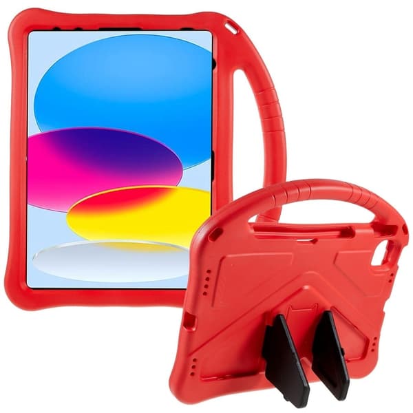 iPad 10.9 (2022) EVA robust deksel med kickstand - Rød
