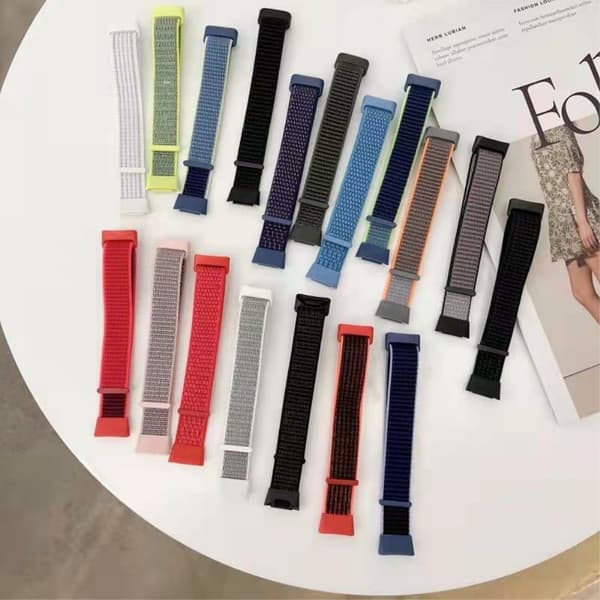 Fitbit Charge 5 / 6 Nylon Strap Quick Release Sport Watch Band - Isblå