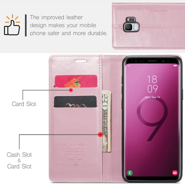 CaseMe Samsung Galaxy S9 Smooth Etui - Lyserød