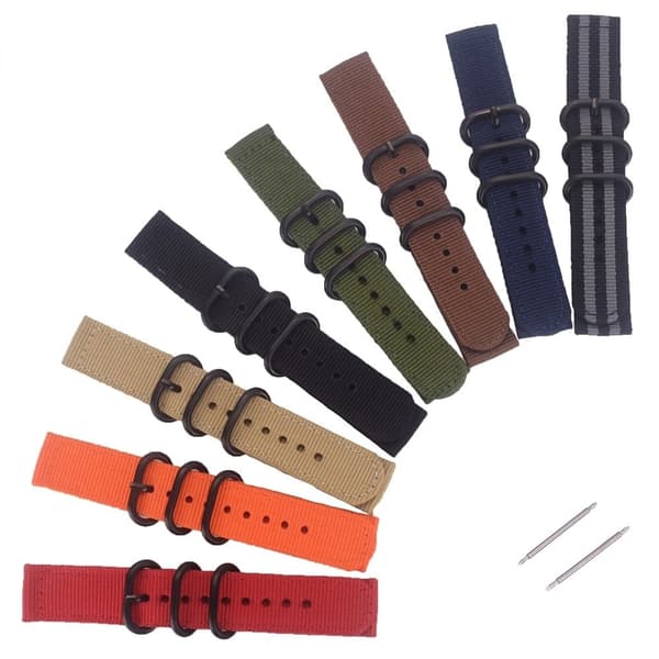 22 mm universal nylonrem - Svart