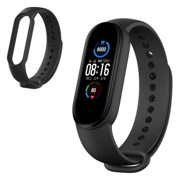 Xiaomi Mi Band 5 silikonikellonauha - Musta