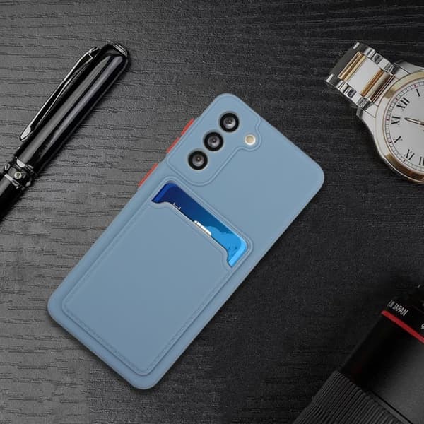 Card Holder Cover til Samsung Galaxy S21 Plus - Blå