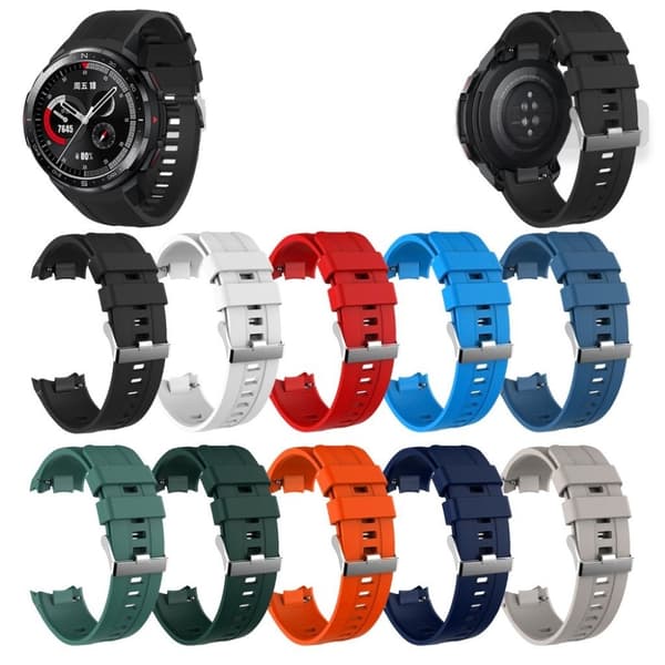 Honor Watch GS Pro silikoninen kellonauha - Musta