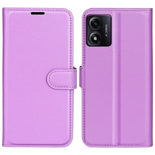Klassisk Motorola Moto E13 Flip Etui - Lilla