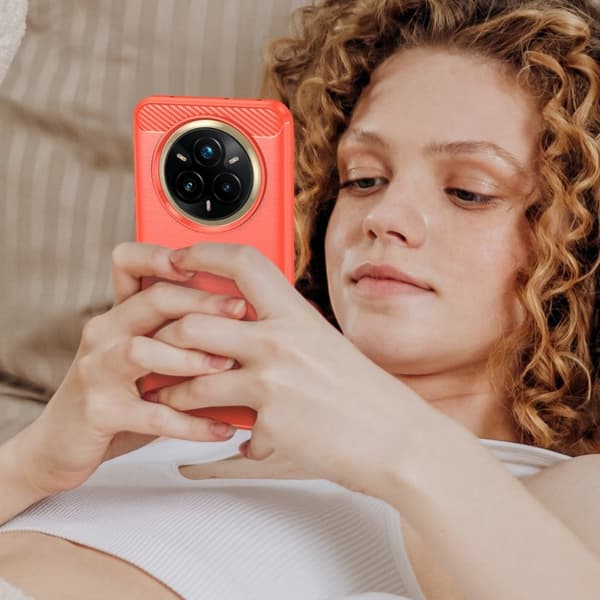 Carbon Flex Realme 14 Pro Plus cover - Rød